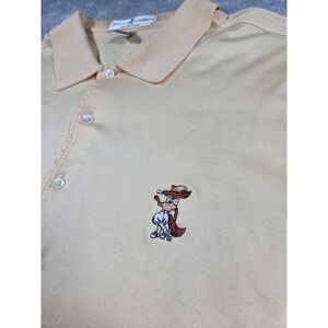 Golf Canary Polo Shirt Fox Embroidery Size XL Bobby Jones Hickey Freeman Mens